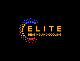 Elite heating and cooling logo design by ROSHTEIN