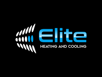 Elite heating and cooling logo design by AisRafa