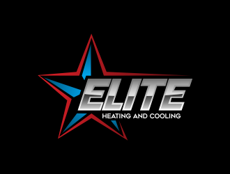 Elite heating and cooling logo design by AisRafa