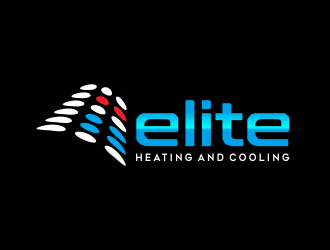 Elite heating and cooling logo design by AisRafa