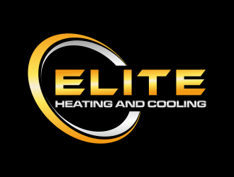 Elite heating and cooling logo design by RIANW