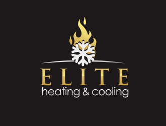 Elite heating and cooling logo design by YONK