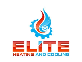 Elite heating and cooling logo design by daywalker