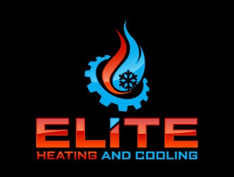 Elite heating and cooling logo design by daywalker