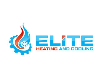 Elite heating and cooling logo design by daywalker
