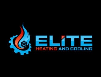 Elite heating and cooling logo design by daywalker
