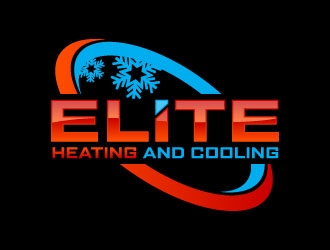 Elite heating and cooling logo design by daywalker