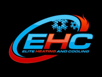Elite heating and cooling logo design by daywalker