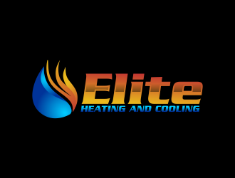 Elite heating and cooling logo design by semar