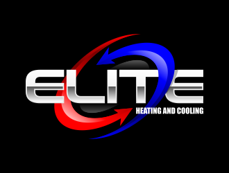 Elite heating and cooling logo design by ekitessar