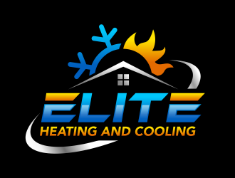 Elite heating and cooling logo design by ingepro