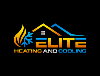 Elite heating and cooling logo design by ingepro