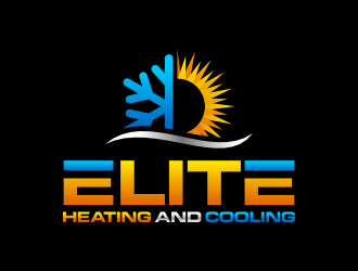 Elite heating and cooling logo design by ingepro