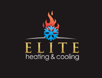 Elite heating and cooling logo design by YONK