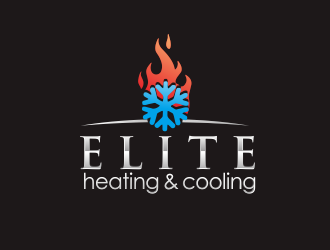 Elite heating and cooling logo design by YONK