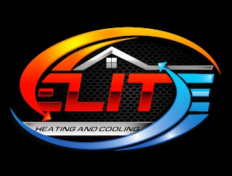 Elite heating and cooling logo design by Suvendu