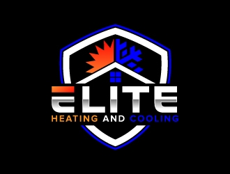 Elite heating and cooling logo design by jaize