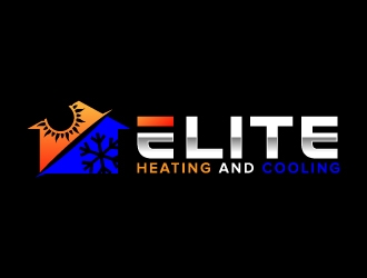 Elite heating and cooling logo design by jaize