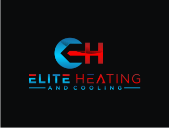 Elite heating and cooling logo design by bricton