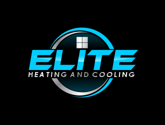 Elite heating and cooling logo design by giphone