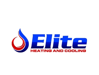 Elite heating and cooling logo design by MarkindDesign