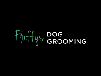 Fluffys Dog Grooming  logo design by bricton