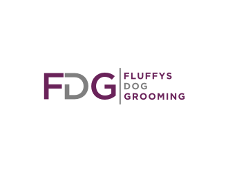 Fluffys Dog Grooming  logo design by bricton