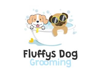 Fluffys Dog Grooming  logo design by mrdesign