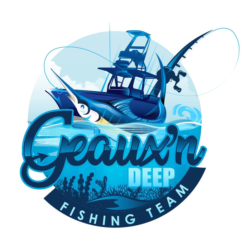 Geauxn Deep Fishing Team logo design by dorijo