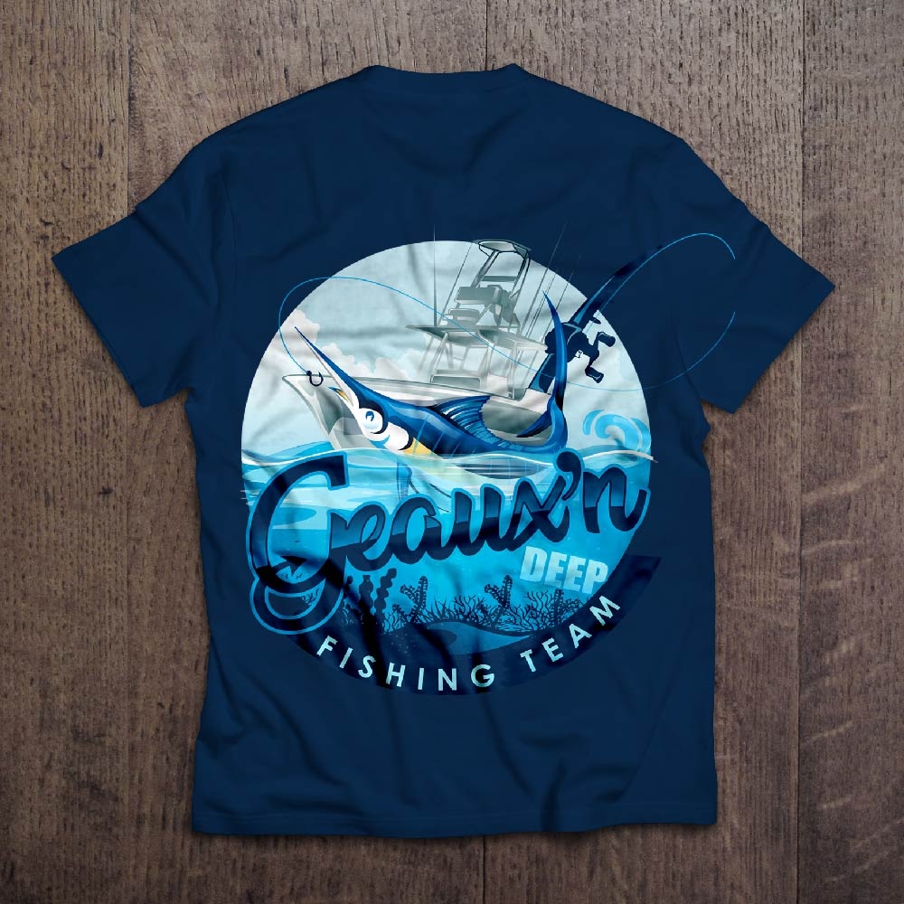 Geauxn Deep Fishing Team logo design by dorijo