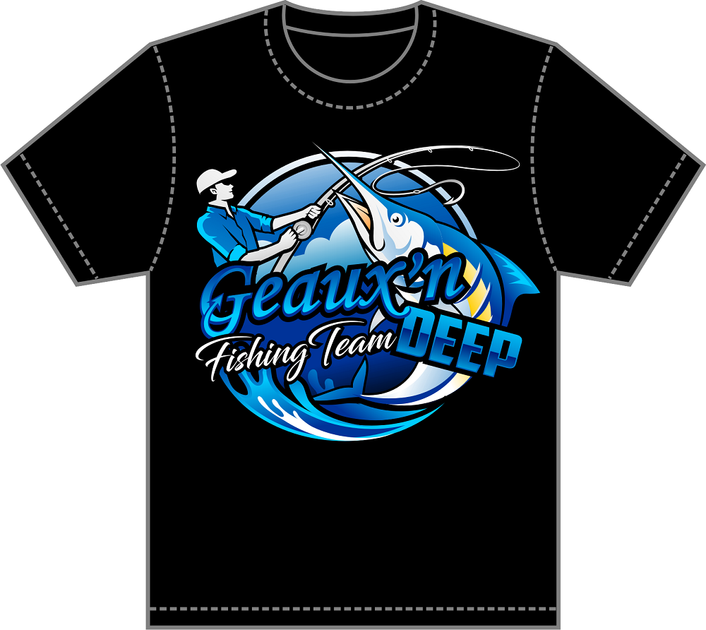 Geauxn Deep Fishing Team logo design by haze
