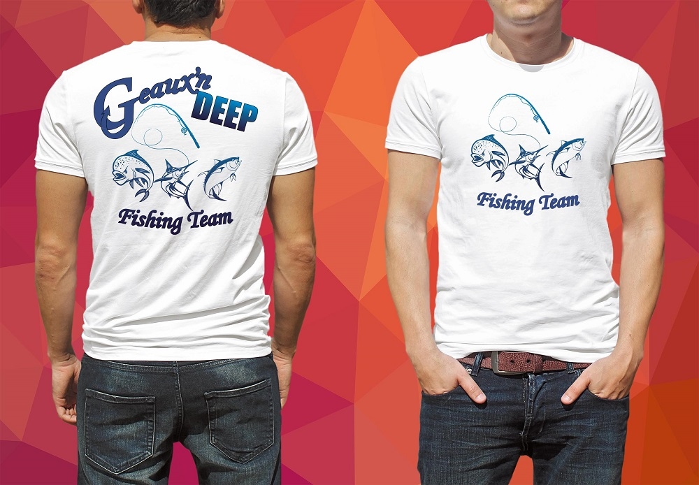 Geauxn Deep Fishing Team logo design by bulatITA