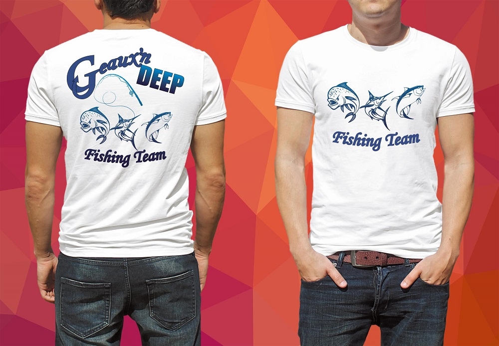 Geauxn Deep Fishing Team logo design by bulatITA