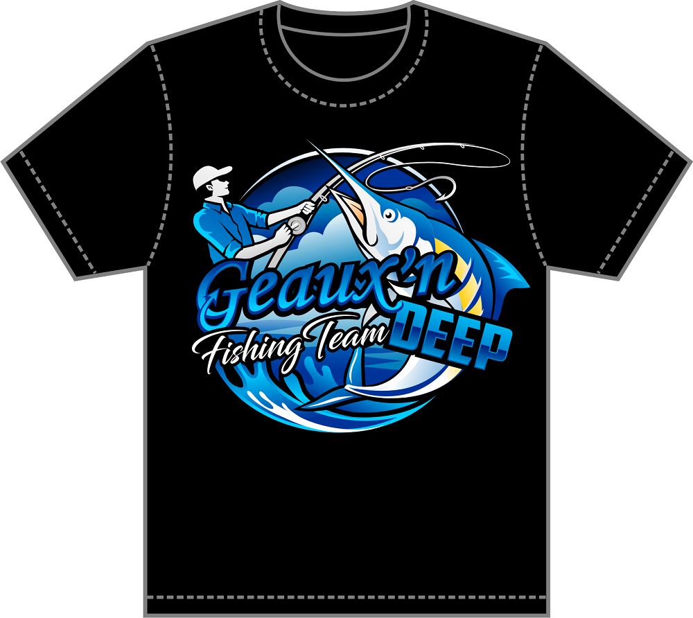 Geauxn Deep Fishing Team logo design by haze