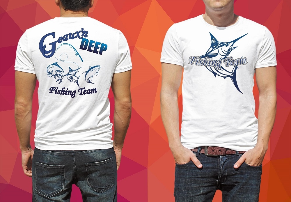 Geauxn Deep Fishing Team logo design by bulatITA
