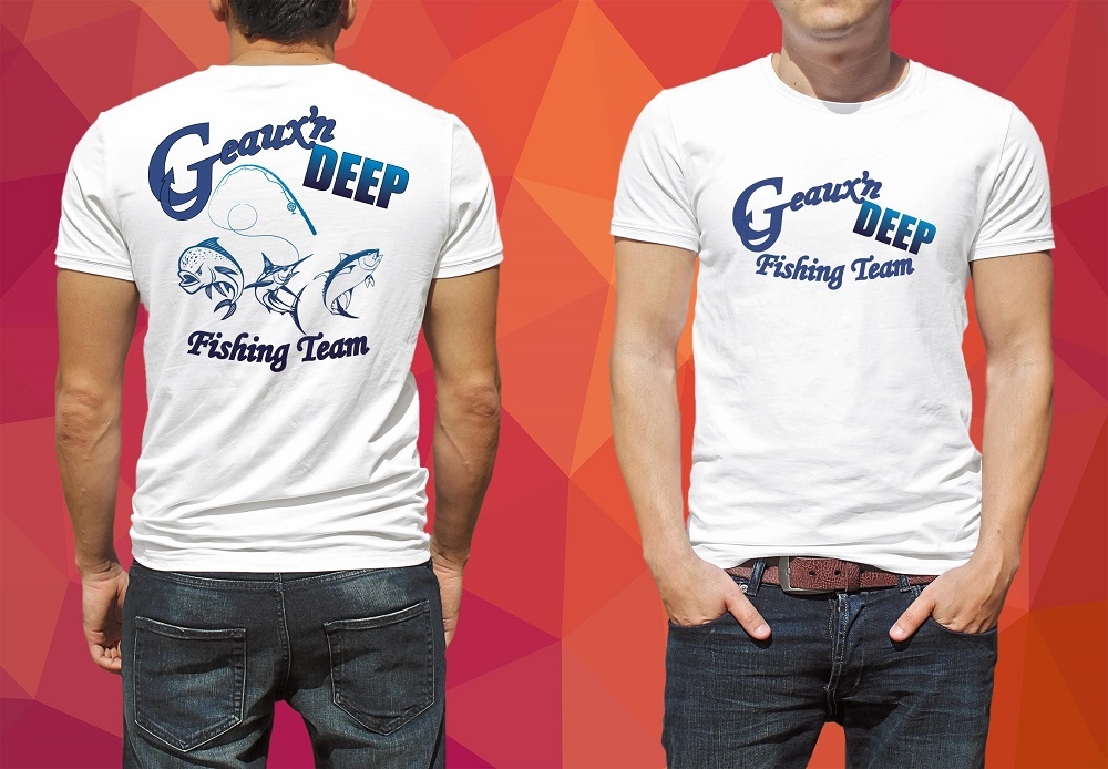 Geauxn Deep Fishing Team logo design by bulatITA
