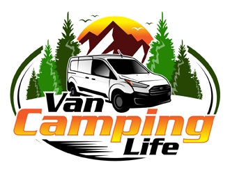 Van Camping Life logo design by MAXR