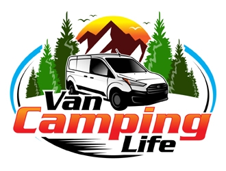 Van Camping Life logo design by MAXR