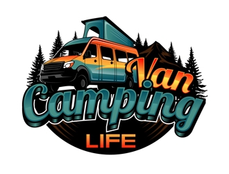 Van Camping Life logo design by DreamLogoDesign
