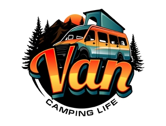 Van Camping Life logo design by DreamLogoDesign