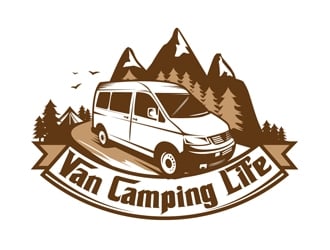 Van Camping Life logo design by DreamLogoDesign