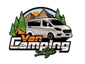 Van Camping Life logo design by DreamLogoDesign