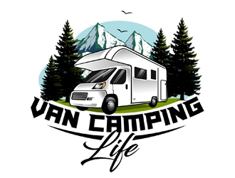Van Camping Life logo design by DreamLogoDesign