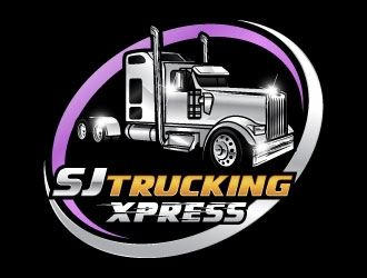 SJ Trucking Xpress logo design by daywalker