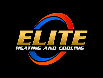 Elite heating and cooling logo design by lestatic22