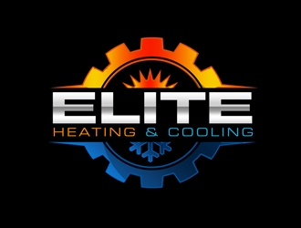 Elite heating and cooling logo design by kunejo
