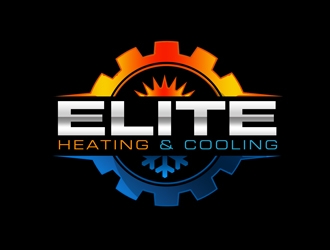 Elite heating and cooling logo design by kunejo