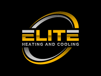Elite heating and cooling logo design by denfransko