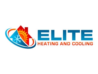 Elite heating and cooling logo design by J0s3Ph