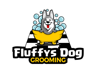 Fluffys Dog Grooming  logo design by SmartTaste